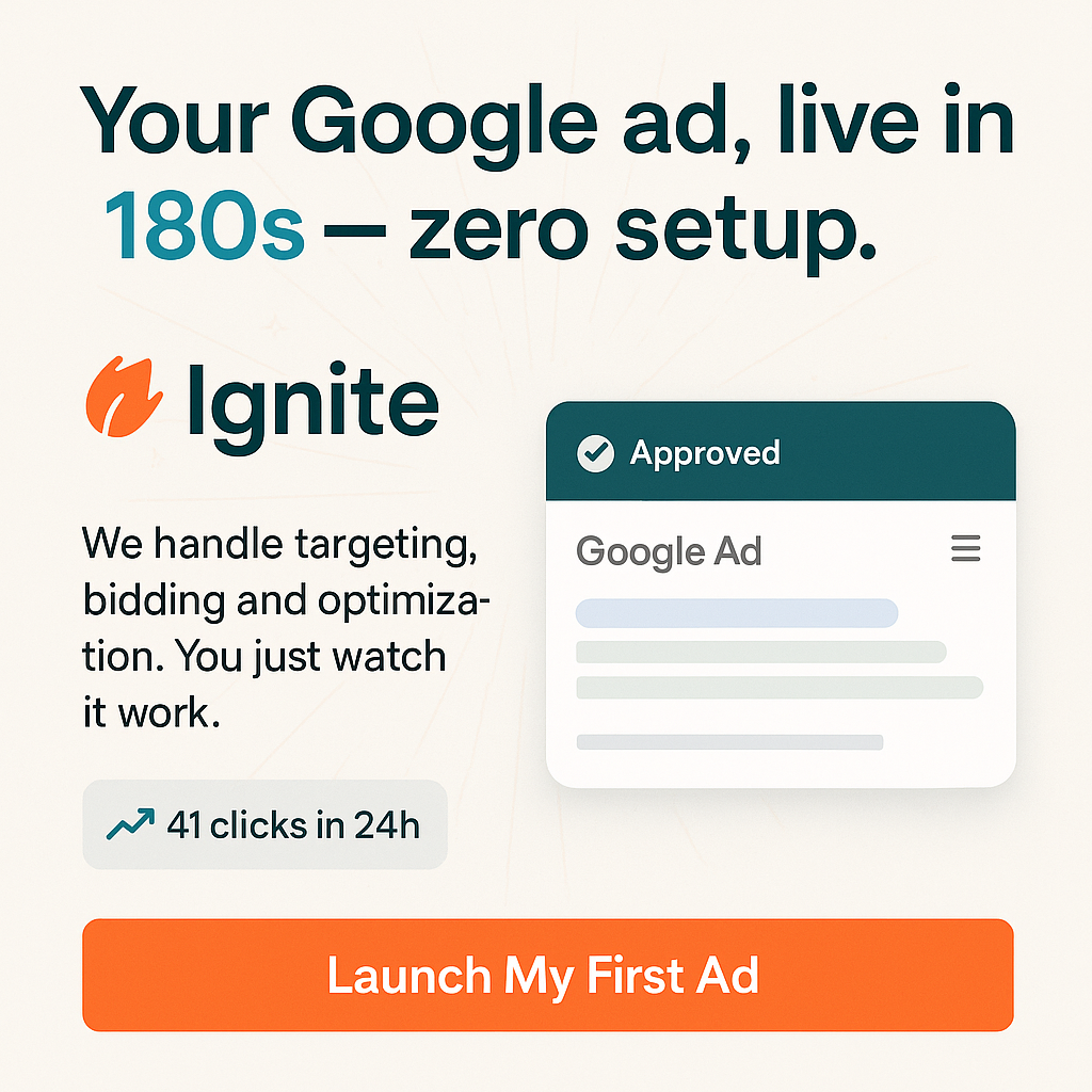 Demo ad generated by Ignite